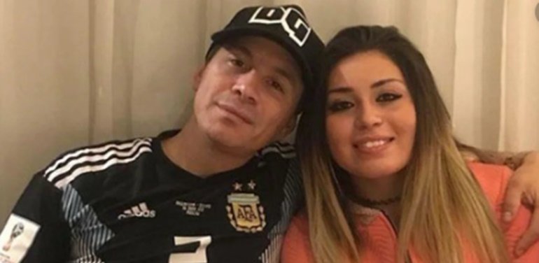 Lescano y su hija Lescano y su hija