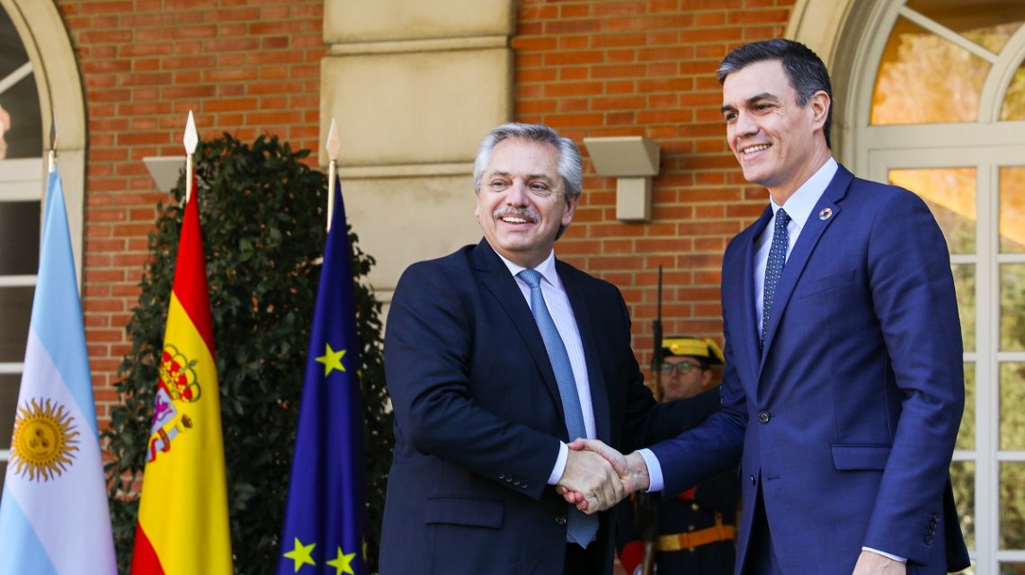 Alberto Fernández con el presidente de España Alberto Fernández con el presidente de España