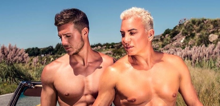 Flavio y su novio Flavio y su novio
