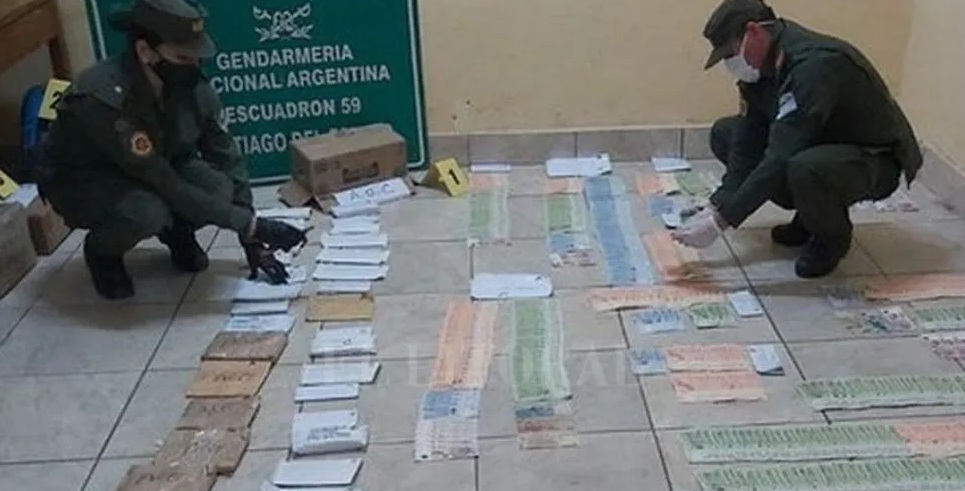 Parte del dinero secuestrado Parte del dinero secuestrado