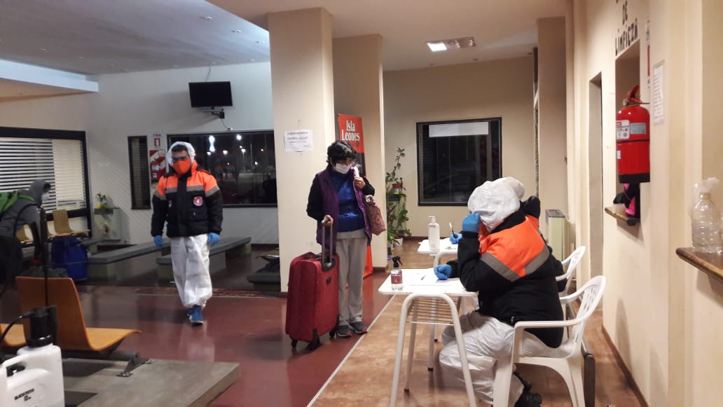 Controles en la llegada de residentes.