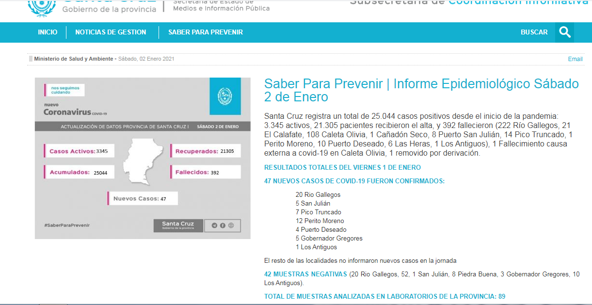 Datos oficiales. Saber Para Prevenir