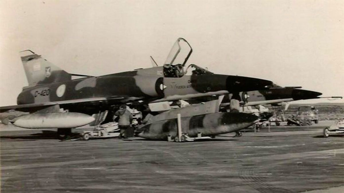 Avión que intervino en la Guerra de Malvinas