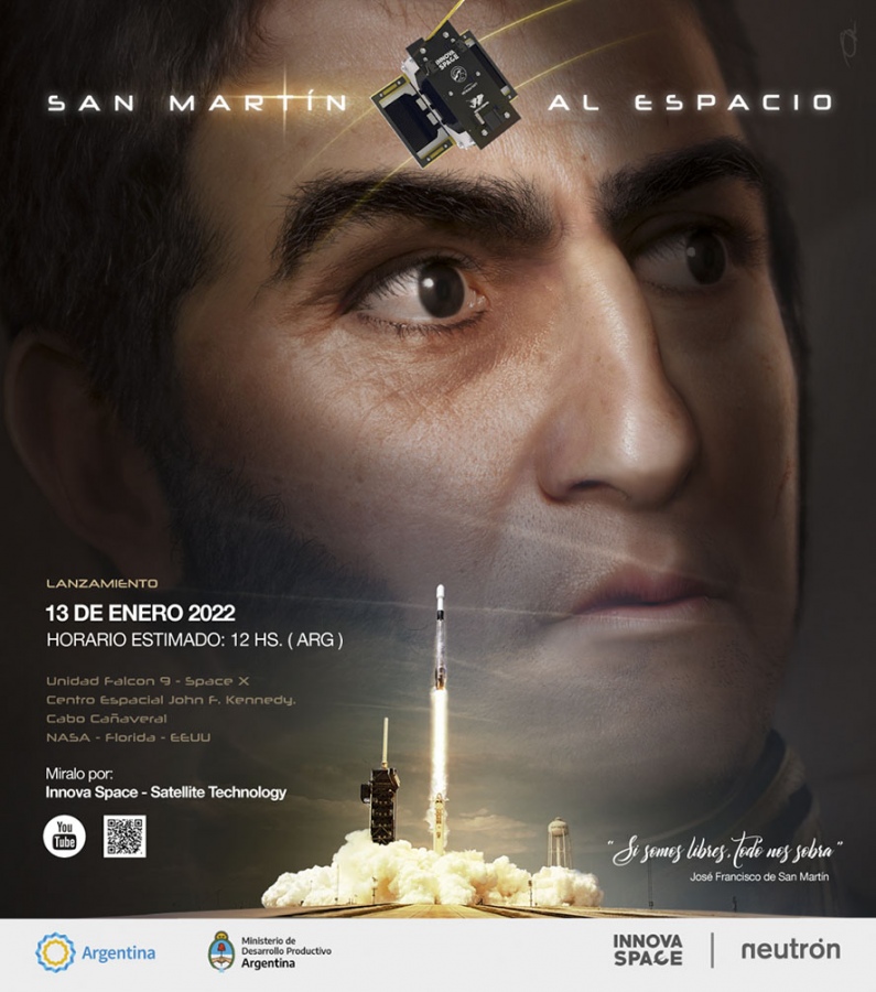 El MDQubeSAT1 San Martín será lanzado al especio el 13 de enero a las 12.25, hora argentina. (Foto: Innova Space).