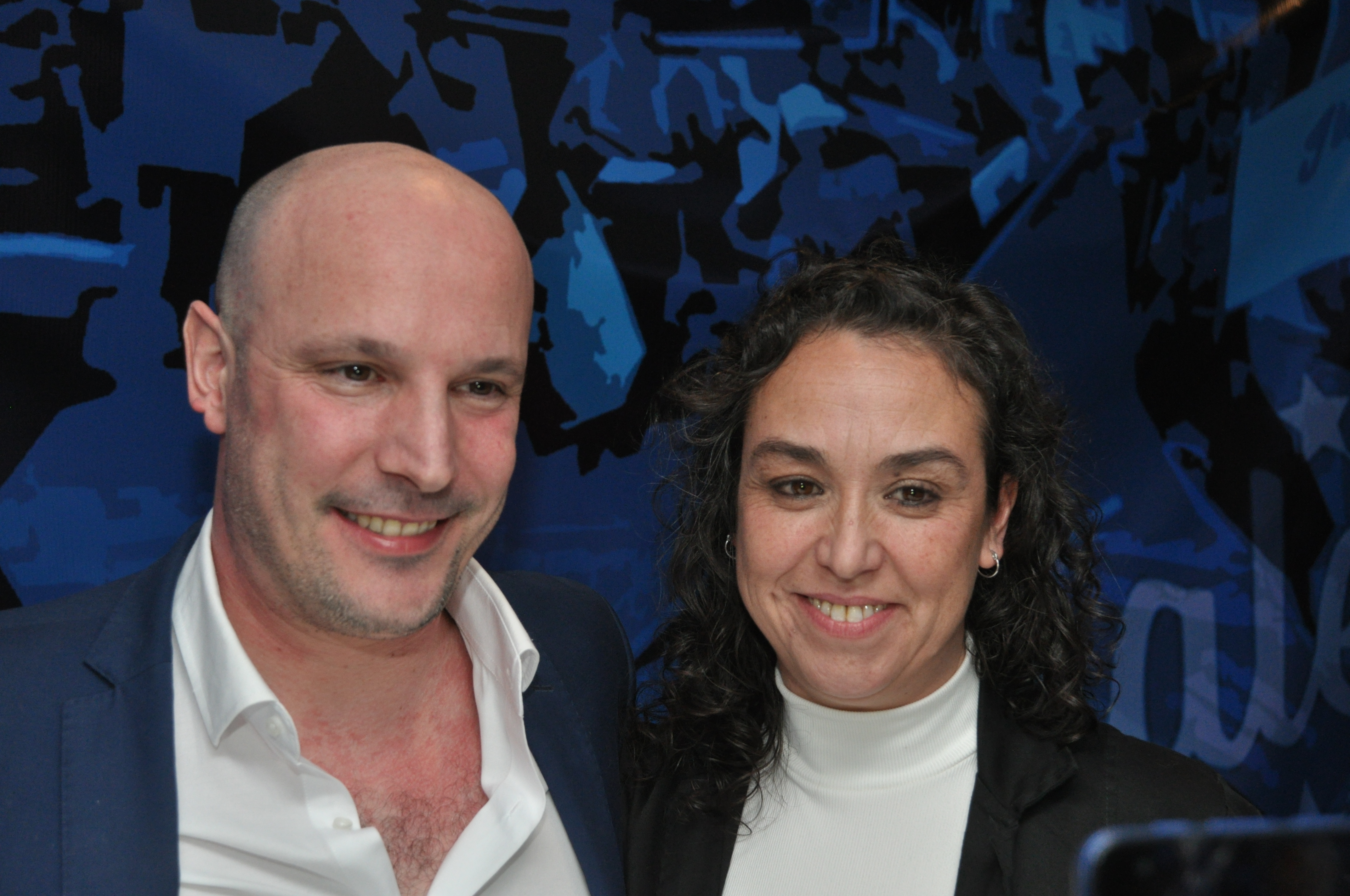 El Secretario Adjunto, Franco Mascheroni junto a la Secretaria General, Alejandra Beroiz.