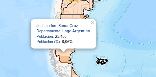 Jurisdicción Santa Cruz Departamento Lago Argentino.