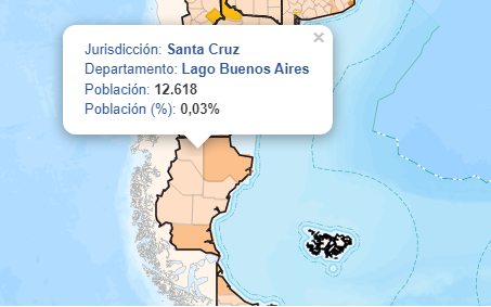 Jurisdicción Santa Cruz Departamento Lago Buenos Aires.