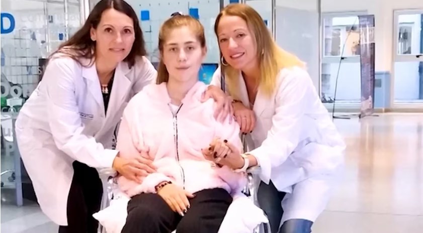 Rocío, al salir del hospital tras una larga internación