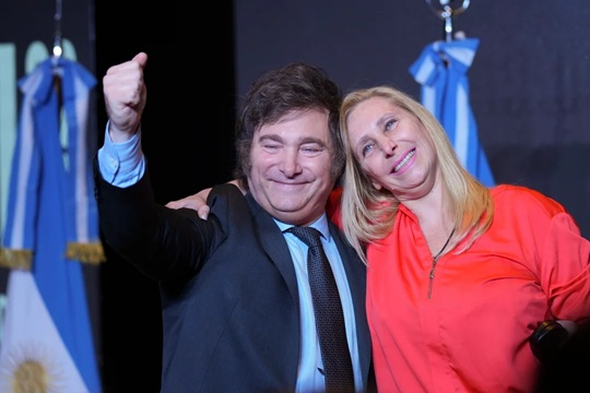 El presidente Javier MIlei y su hermana Karina. El presidente Javier MIlei y su hermana Karina.