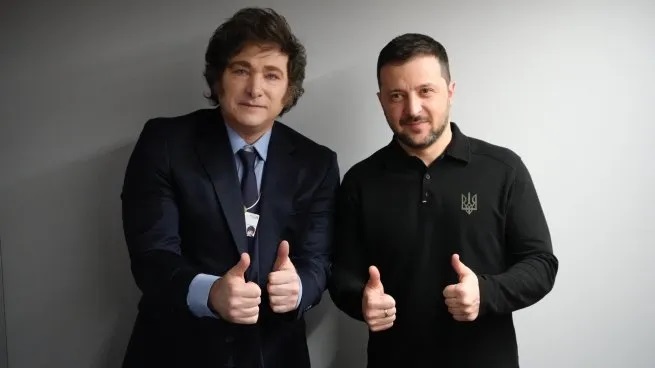 Javier Milei y Volodimir Zelenski Javier Milei y Volodimir Zelenski