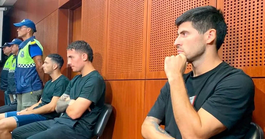 Los jugadores Osorio, Cufré y Florentín (falta Sosa) Los jugadores Osorio, Cufré y Florentín (falta Sosa)