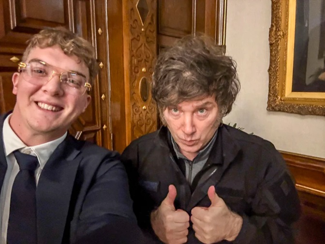 Milei con Hayden Davis, el creador de Libra. Milei con Hayden Davis, el creador de Libra.