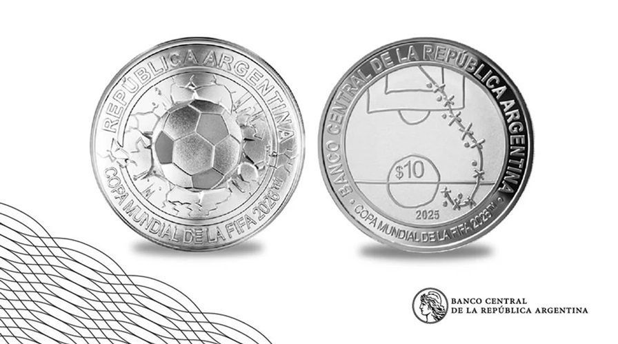 El BCRA lanzó una moneda especial del Mundial 2026 con homenaje a Maradona: cuál será su valor Agencia Noticias Argentinas / BCRA