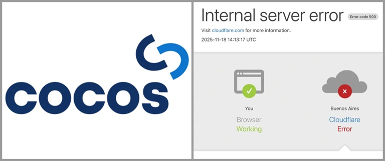 La app Cocos Capital está caída por una falla de Cloudflare