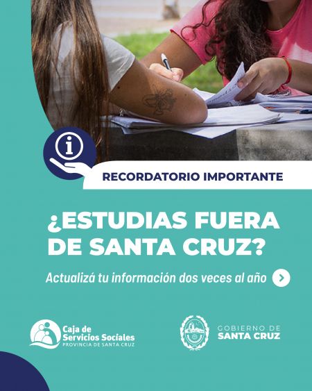 Recordatorio para afiliados estudiantes que residen fuera de Santa Cruz