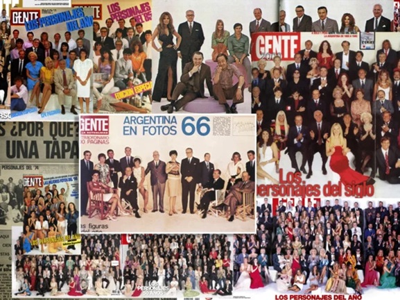 Algunas ediciones de los Personajes del Año de la Revista Gente.