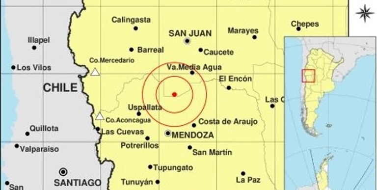 Un sismo de magnitud cinco se regitró en Mendoza