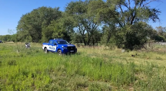 Operativo detrás del predio de la Universidad Nacional de Villa María