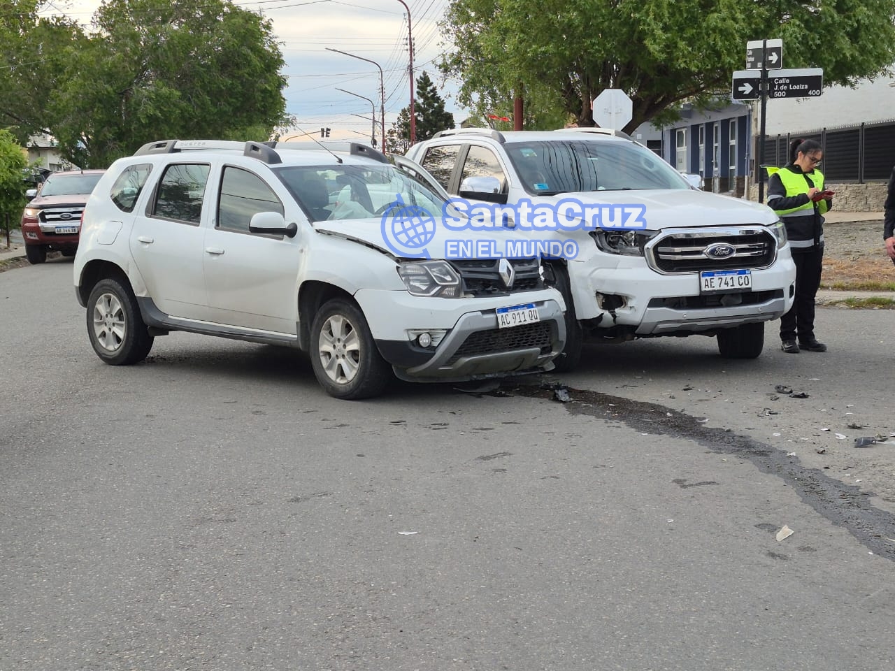 Choque en una esquina con señal de Pare en Río Gallegos: tres mujeres fueron asistidas