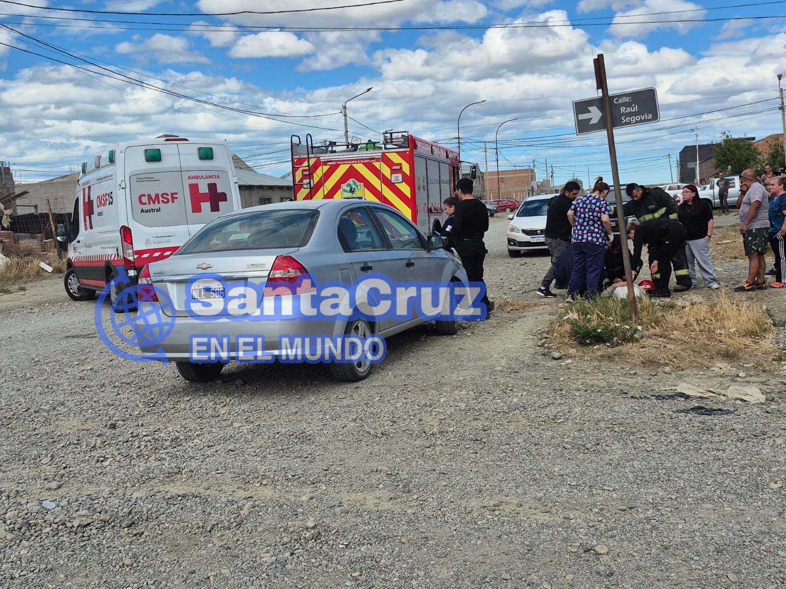 Choque en Juan de Garay y Segovia, una joven derivada hacia el HRRG