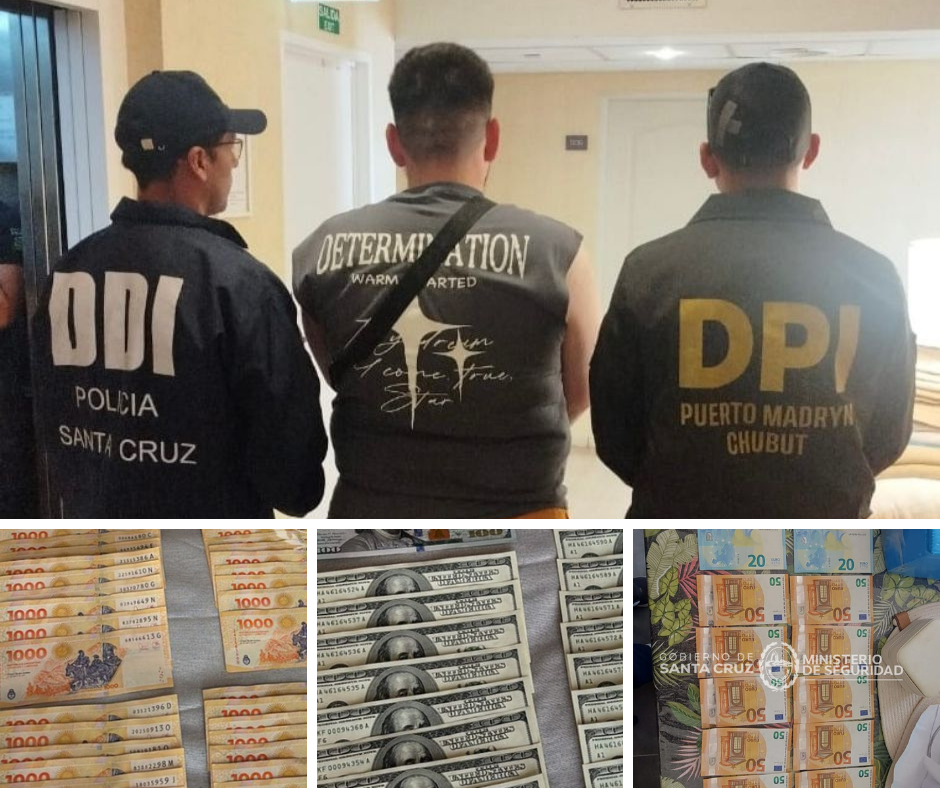 Robo en Pico Truncado: recuperan dólares, euros y bienes de alto valor