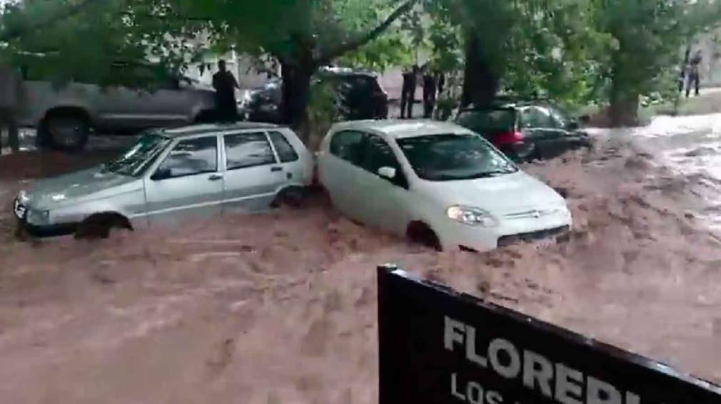 Un fuerte temporal de lluvia y granizo azotó Mendoza provocando destrozos e inundaciones