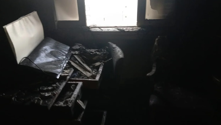 Incendio en una oficina del Senado.