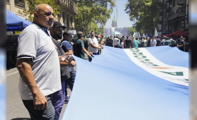 La marcha en el Congreso.