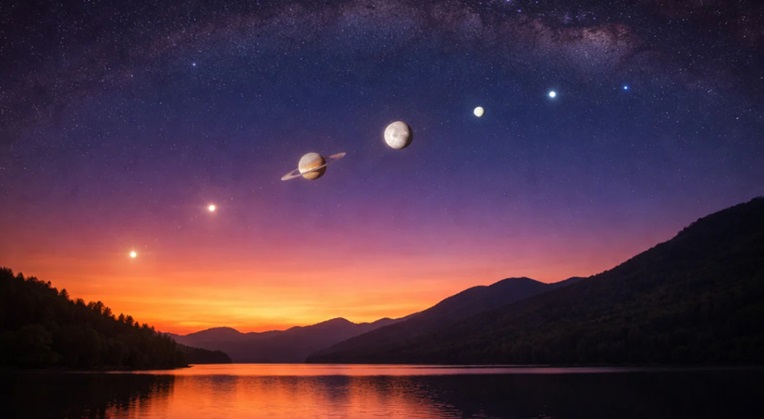 Seis planetas se alinearán de forma inusual a fines de febrero.