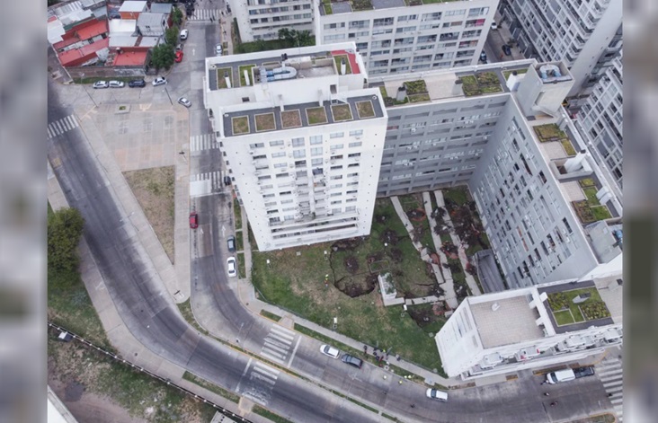 Derrumbe en Parque Patricios.