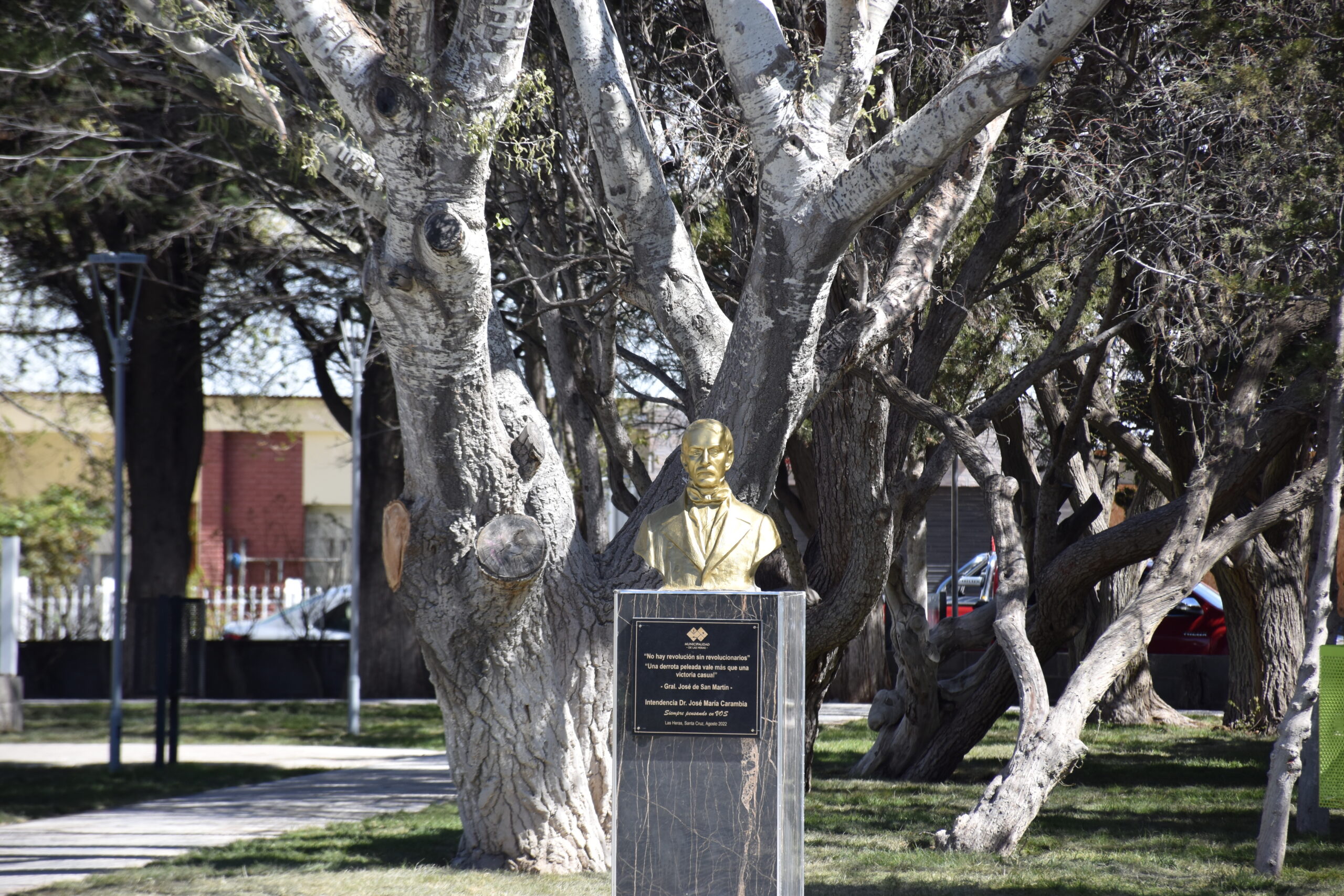 Plaza San Martín. (Foto Municipalidad de Las Heras)