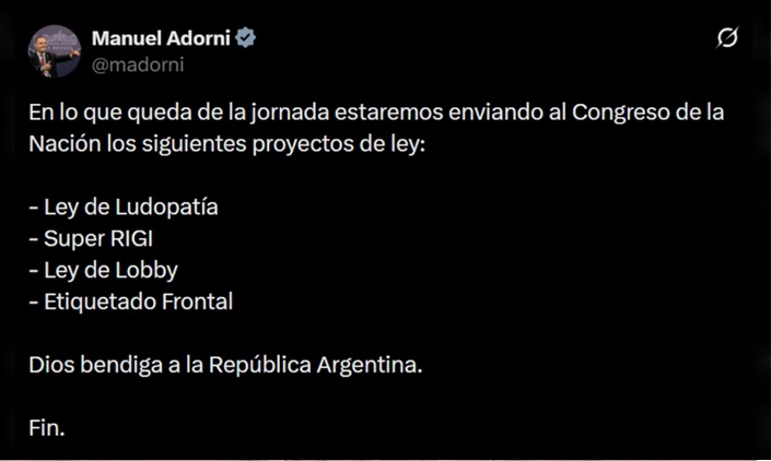 El ministro coordinador en X.