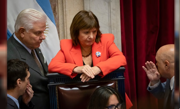 Patricia Bullrich en la última sesión que se cayó por falta de quórum.
