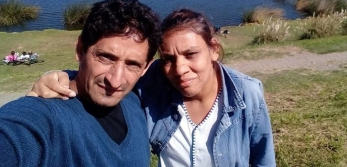 Lucía Sosa junto con Daniel Aguirre, actual pareja.