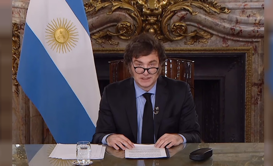 Javier Milei habló por cadena nacional acercca de la cuestión Malvinas
