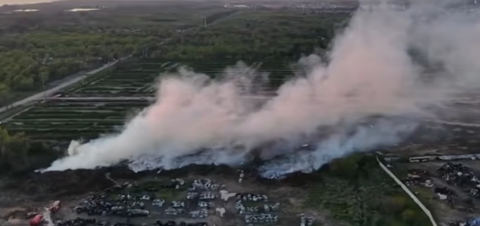 Incendio en el cinturón frutihortícola de Sarandí