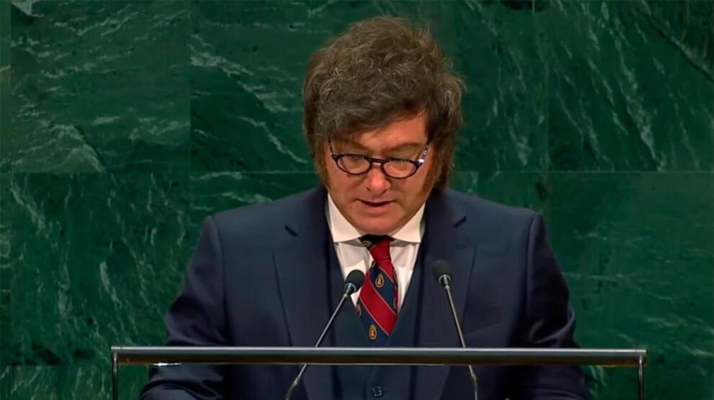El presidente Javier Milei en la ONU.