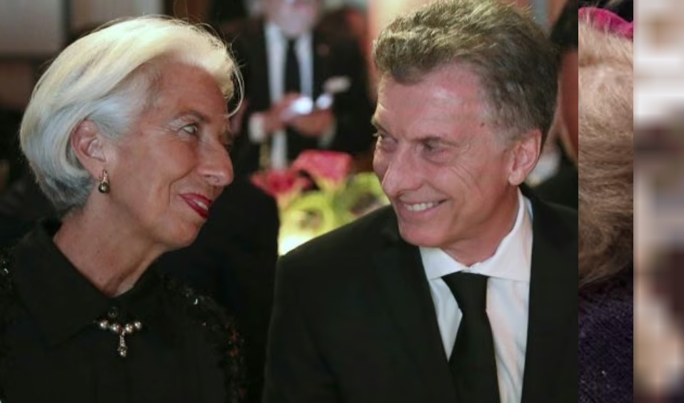 Mauricio Macri junto a Christine Lagarde.