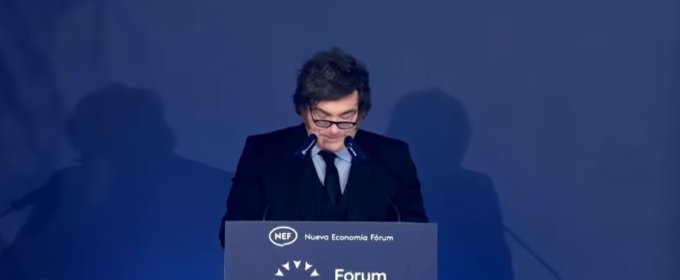 Milei en el Nueva Economía Fórum 2026, en Madrid.